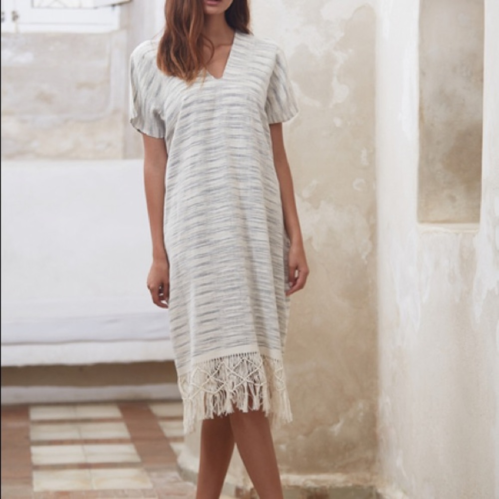 Raven + Lily handloomed cotton Mexican caftan